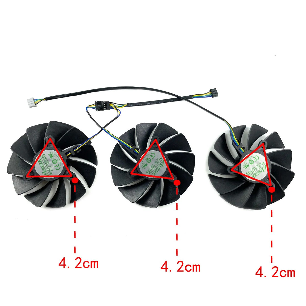 ZOTAC GAMING GeForce RTX 4070 4070Ti 4080 SUPER Trinity OC GPU Fan Set