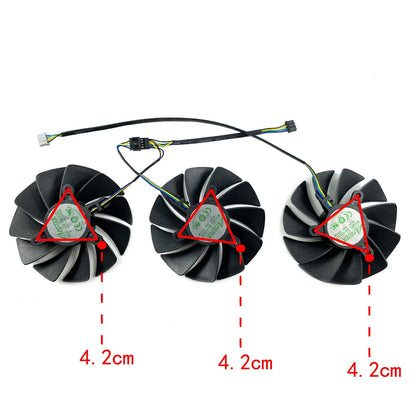 ZOTAC GAMING GeForce RTX 4070 4070Ti 4080 SUPER Trinity OC GPU Fan Set