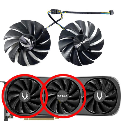 ZOTAC GAMING GeForce RTX 4070 4070Ti 4080 SUPER Trinity OC GPU Fan Set