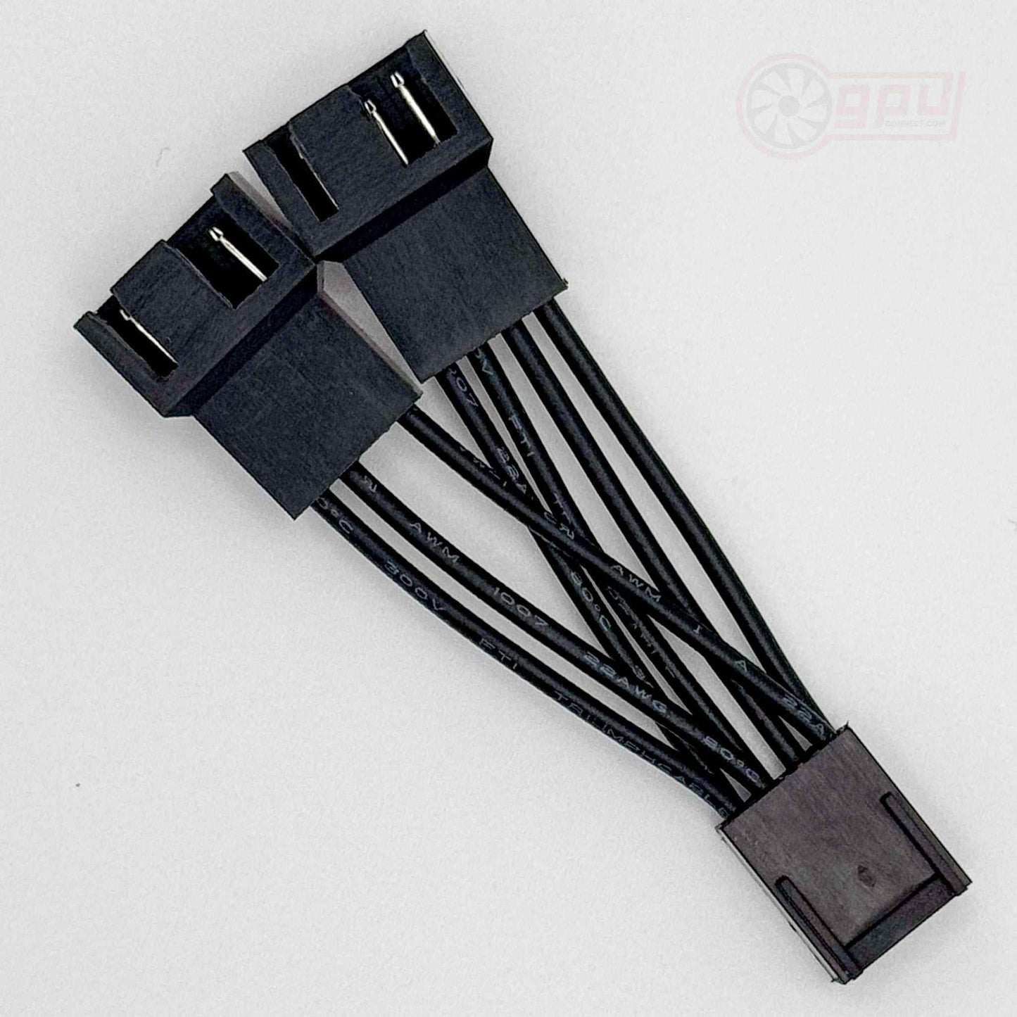 Mini Fan Splitter Cable Dual PWM for CPU / GPU - 5cm Black - GPUCONNECT.COM