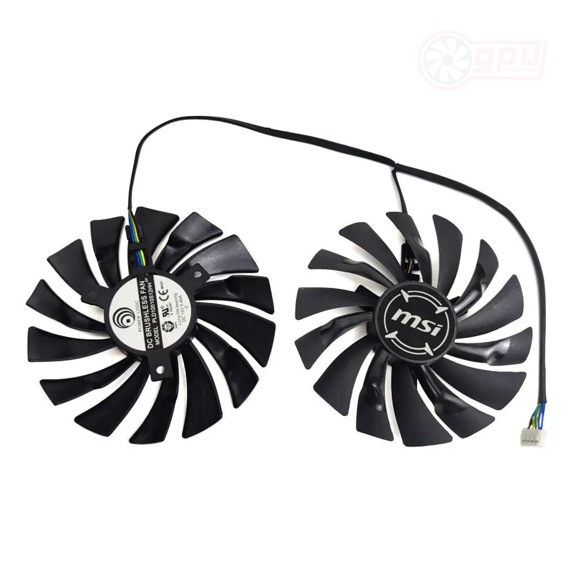 MSI GeForce GTX 1080 1080Ti 1070 1070Ti 1060 ARMOR GPU Fan Set - GPUCONNECT.COM