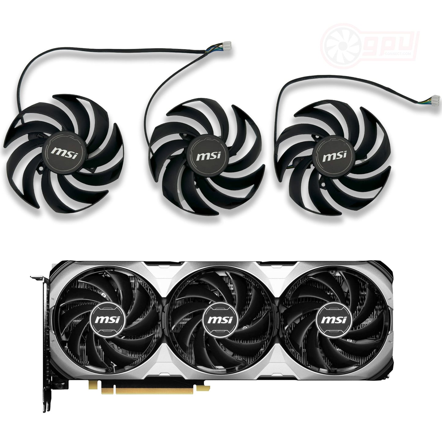 MSI GeForce RTX 4060 TI / 4070 VENTUS 3X GPU Fans - GPUCONNECT.COM