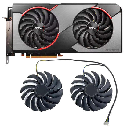 MSI RX 5600XT 5700 5700XT GAMING X GPU Fan Replacement Set 95mm - GPUCONNECT.COM