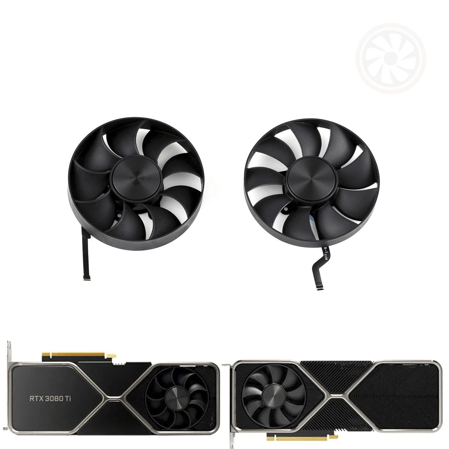 NVIDIA GeForce RTX 3080 Ti Founders Edition FE Replacement Fans - GPUCONNECT.COM