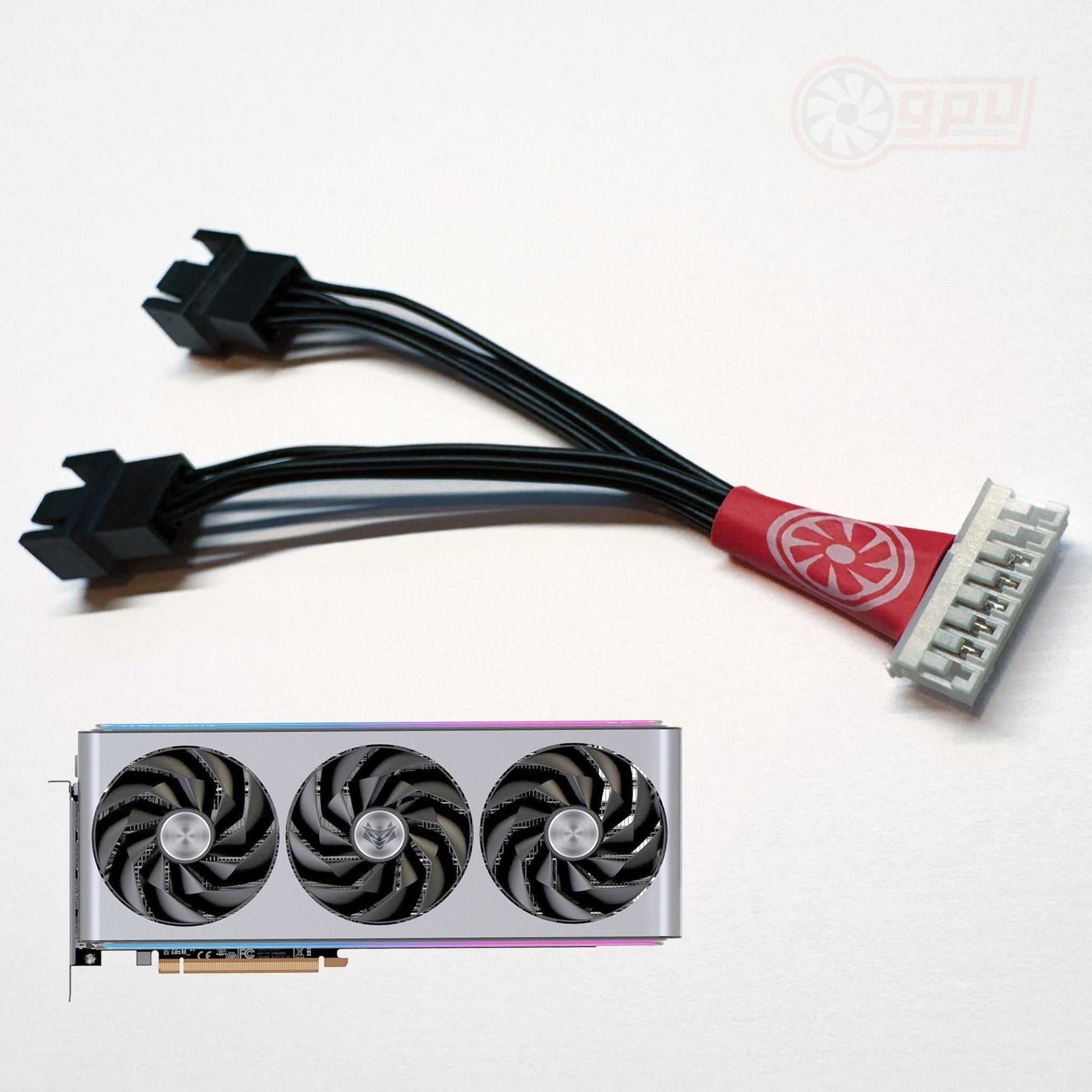 Sapphire NITRO+ RX 7800XT 7900XT 7900XTX Deshroud Adapter Cable (8 Pin) - GPUCONNECT.COM