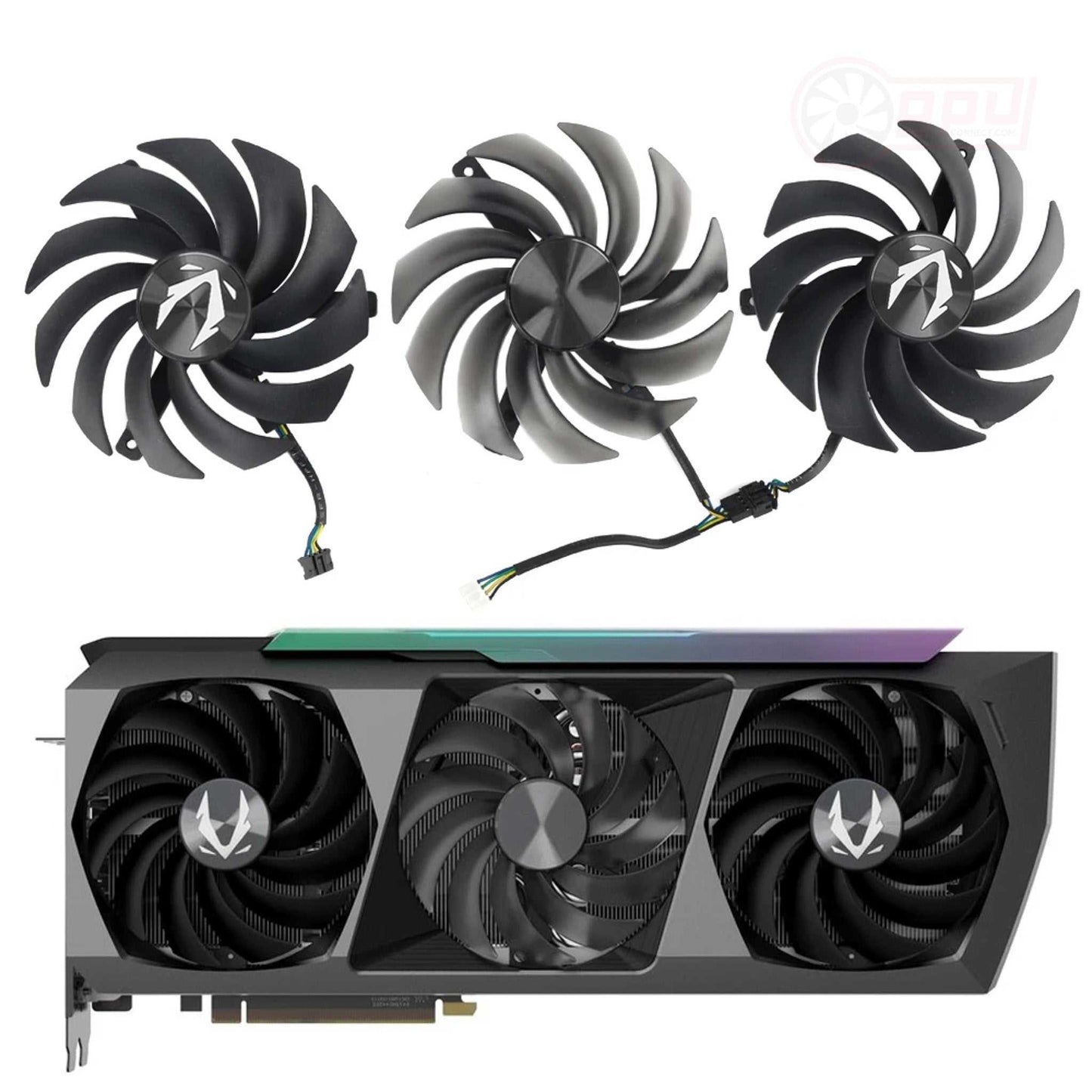 Zotac GeForce RTX 3090 AMP Extreme Holo GPU Fan Replacement - GPUCONNECT.COM