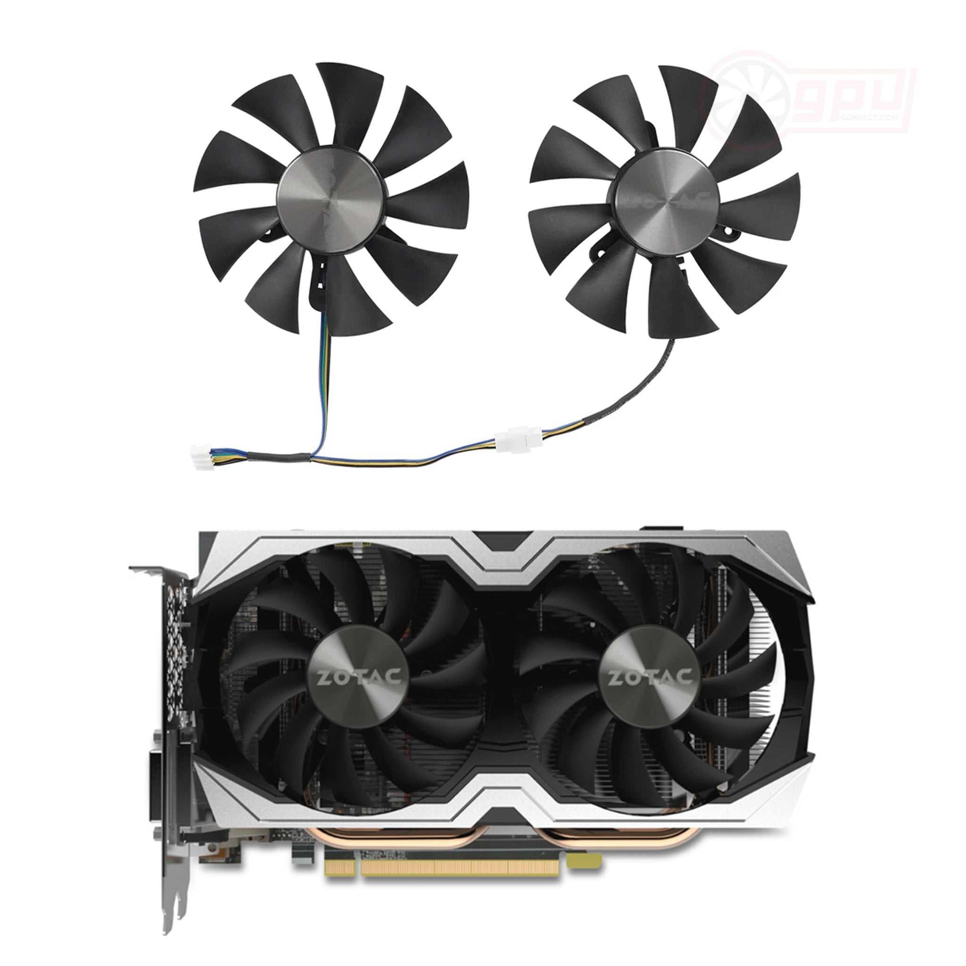 ZOTAC GTX 1060 AMP Edition Replacement Graphics Card Fan - GPUCONNECT.COM