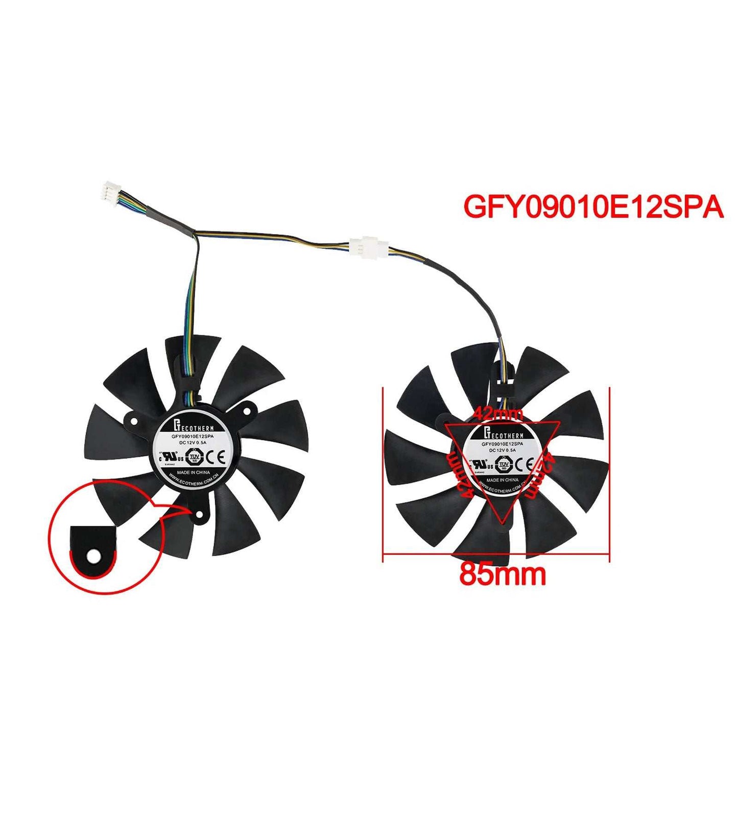 ZOTAC GTX 1070 MINI / 1060 AMP Replacement GPU Fan - GPUCONNECT.COM