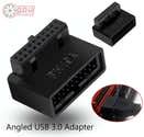 Adaptateur USB 3.0 Angle 90° Pour Carte Mère - Connecteur Mâle/femelle 19-20 Broches - Pour Montage PC Propre - 6