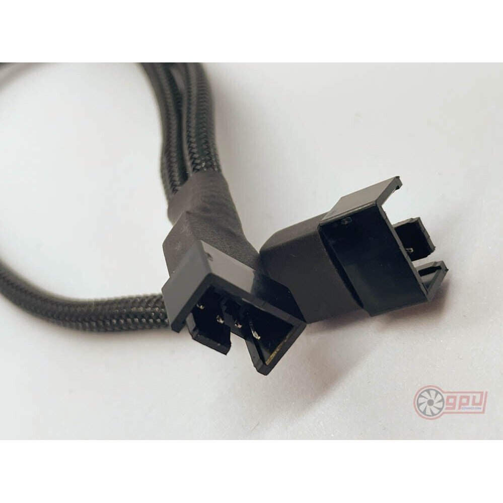 Asus 3070 DUAL RTX 7 pin to 4 pin PWM FAN Deshroud Adapter Converter Connector BLACK V2 - GPUCONNECT.COM