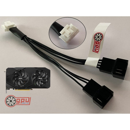 ASUS GTX 1660Ti RTX 2060 2070 DUAL EVO V2 6 Pin Adapter Deshroud Cable - GPUCONNECT.COM