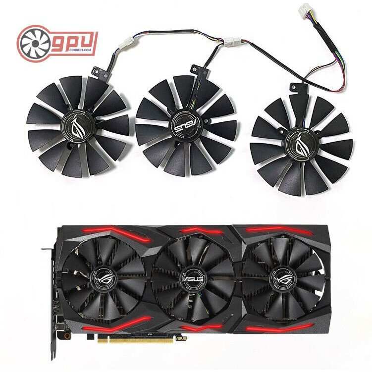 ASUS ROG STRIX RTX 2060 2070 08G GAMING - Graphics Card Cooler Fan Set (7 Pin) - GPUCONNECT.COM