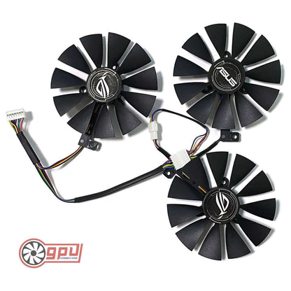 ASUS ROG STRIX RTX 2060 2070 08G GAMING - Graphics Card Cooler Fan Set (7 Pin) - GPUCONNECT.COM