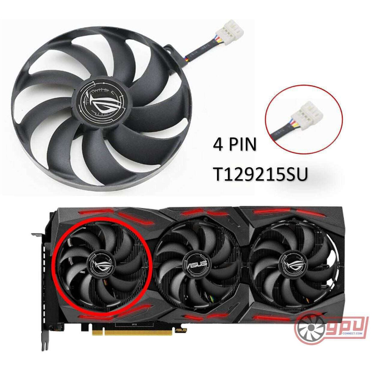 Rtx Rpm Fan ASUS ROG STRIX RTX 2060 2070 2080 Ti RX 5600 5700 XT Replacement Fans ...