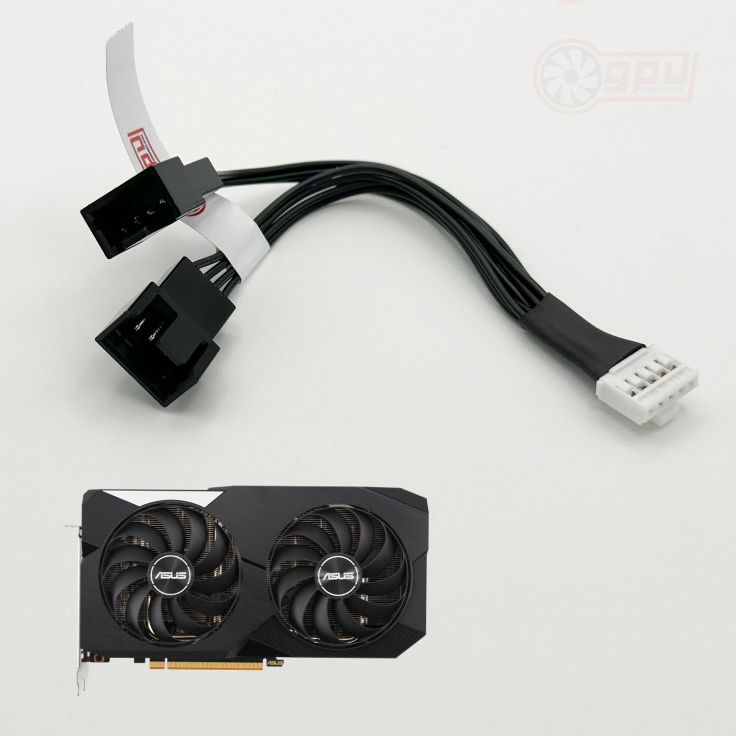 Asus RX 6600 6600XT 6700XT 5-Pin Fan Adapter Deshroud GPU Cable - GPUCONNECT.COM