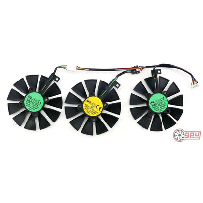 ASUS STRIX GTX 980 1060 1070 1080 Ti / RX 580 - Replacement Cooler Fan Set - GPUCONNECT.COM