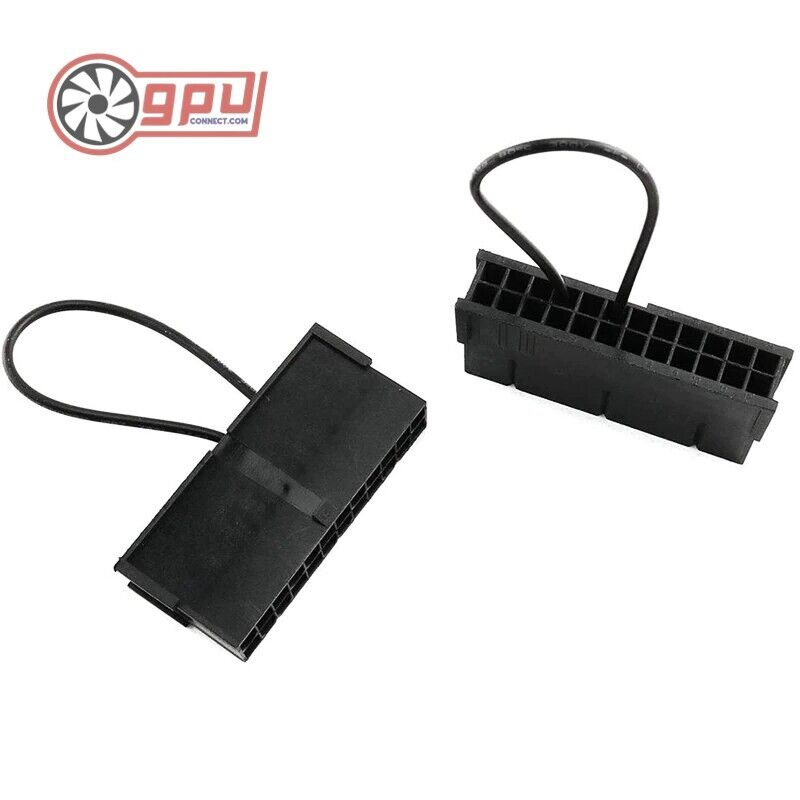 ATX 24 Pin Power Jump Start Bridging Connector Watercooling Adapter Plug - GPUCONNECT.COM