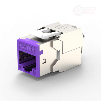 Cat6A RJ45 Keystone Jacks Module Connector Ethernet Colour Coded - 10Gbps - GPUCONNECT.COM