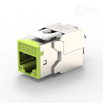 Cat6A RJ45 Keystone Jacks Module Connector Ethernet Colour Coded - 10Gbps - GPUCONNECT.COM