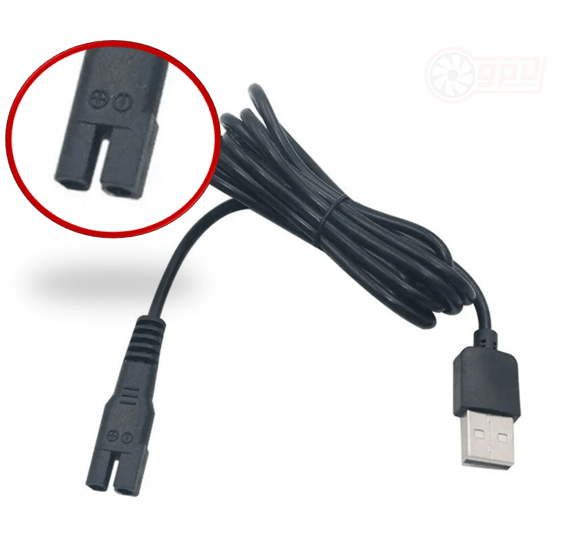 Electric Shaver 2 Prong Charging USB Cable Replacement - GPUCONNECT.COM