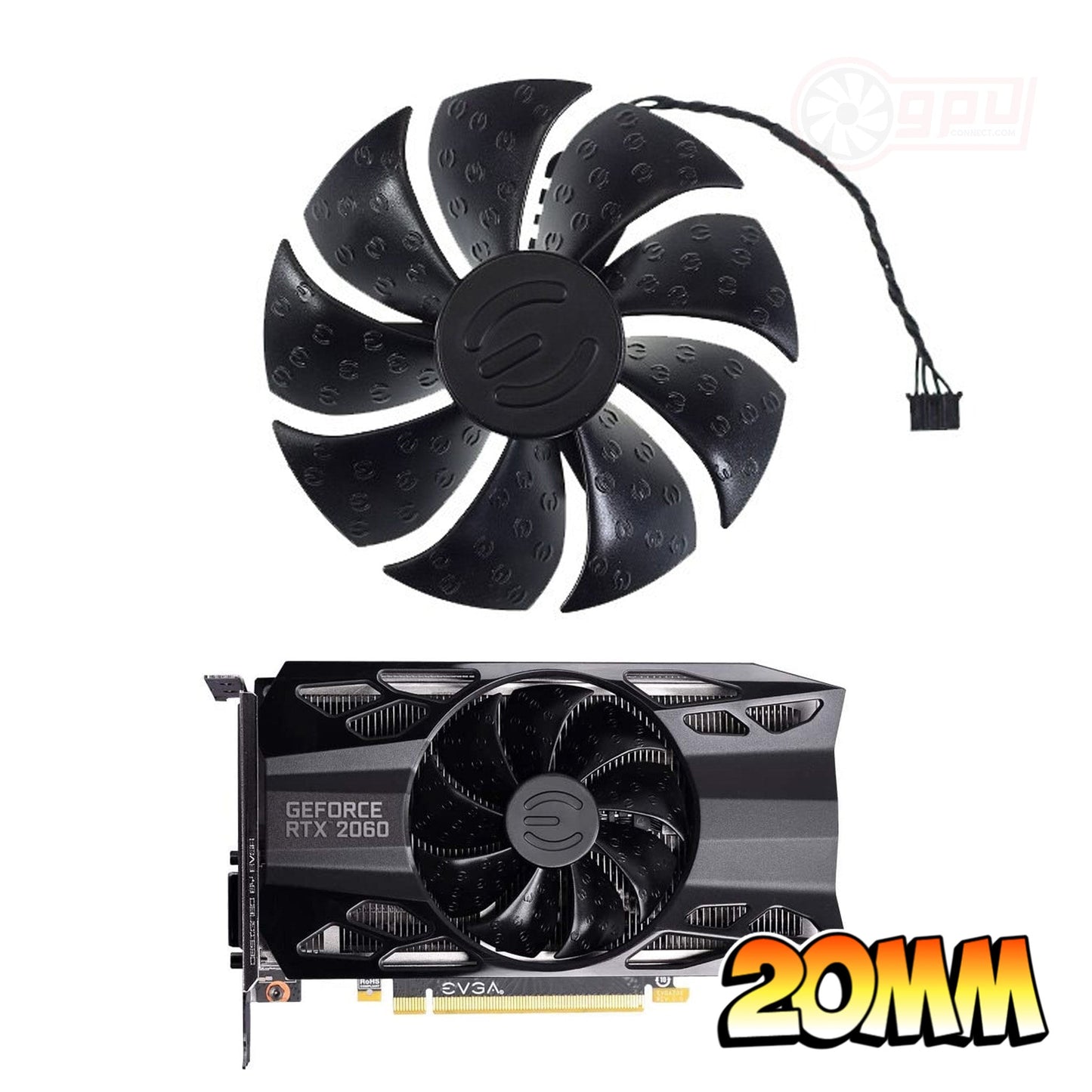 EVGA RTX 2060 1660 XC GAMING ITX Replacement Fan - GPUCONNECT.COM