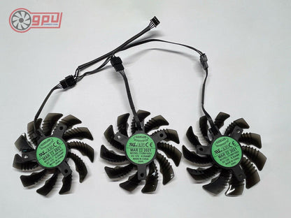 GIGABYTE GTX 1070 1080 Ti OC GAMING WINDFORCE BLACK - GPU Cooling Fan Set 76mm - GPUCONNECT.COM