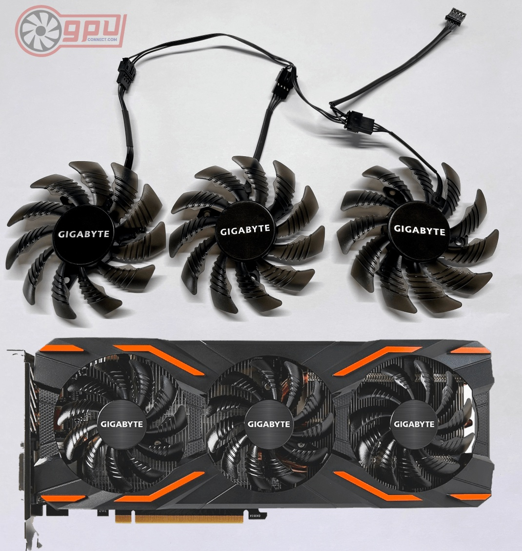 GIGABYTE GTX 1070 1080 Ti OC Windforce Black Replacement Fan Set