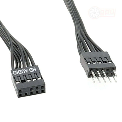 HD Audio Extension Motherboard Header 9-Pin Male to Female Adapter (30/50 cm) - GPUCONNECT.COM