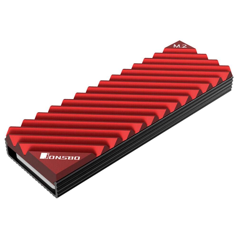 Jonsbo PS5 M.2 NVME Heatsink with Cooling Pads Evo SSD Radiator (RED) - GPUCONNECT.COM