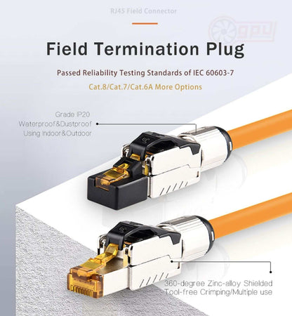 LinkWyLAN CAT 6A / 7 / 8 RJ45 Field Termination Plugs - GPUCONNECT.COM