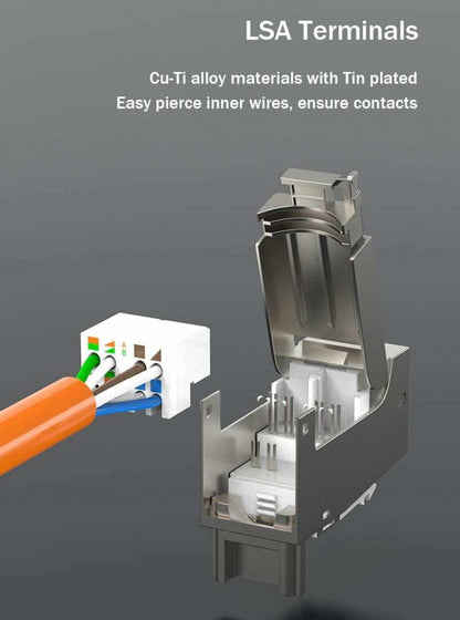 LinkWylan RJ45 Cat7 6A Shielded FTP Module Network Keystone 10GBE - GPUCONNECT.COM