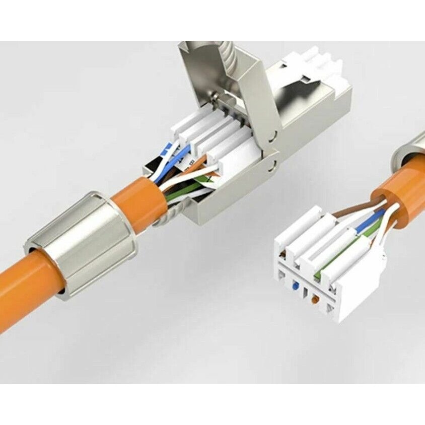 LinkWyLAN RJ45 Toolless Network CAT7 Plug Quick Easy Connector 10GbE - GPUCONNECT.COM