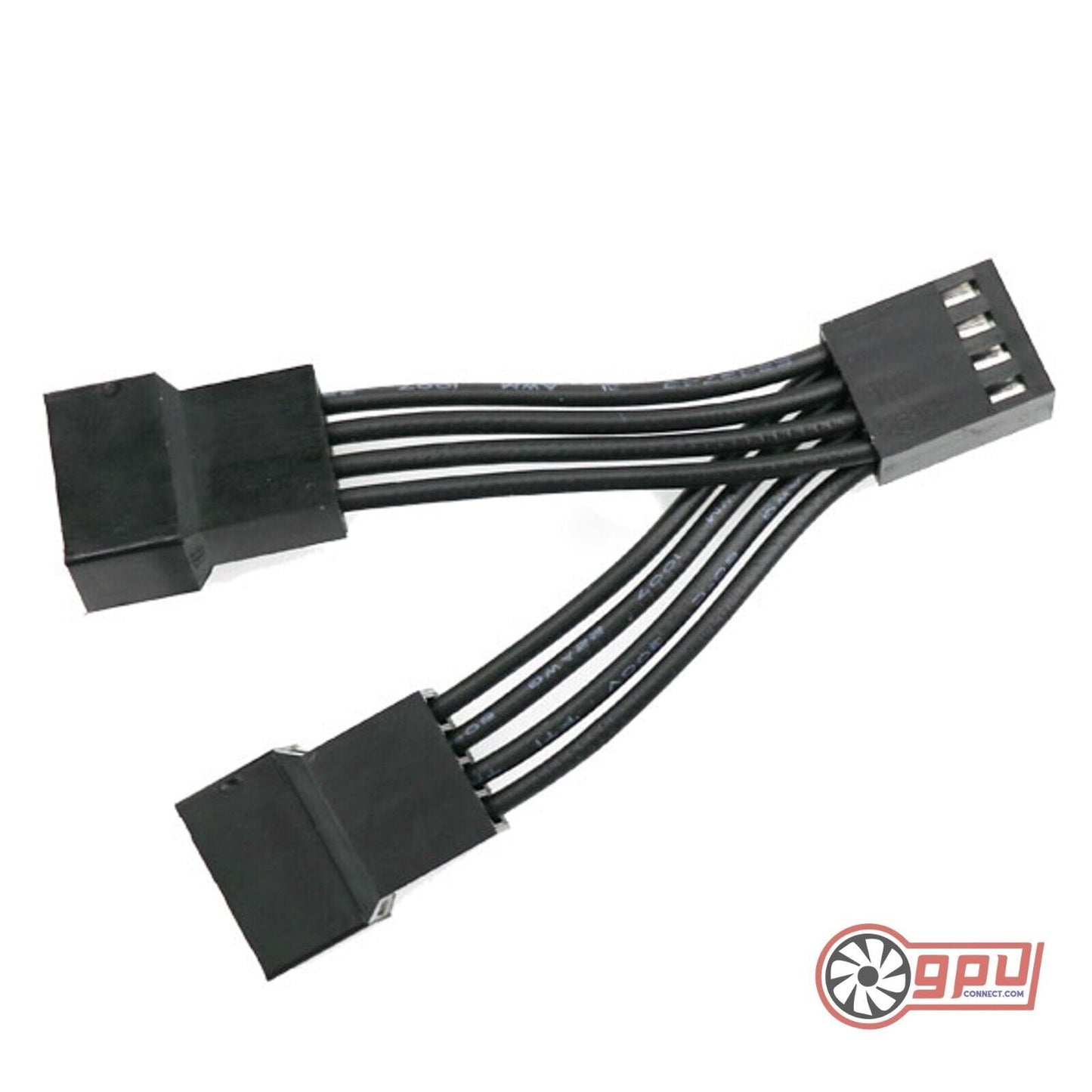 Mini Fan Splitter Cable Dual PWM for CPU / GPU - 5cm Black - GPUCONNECT.COM