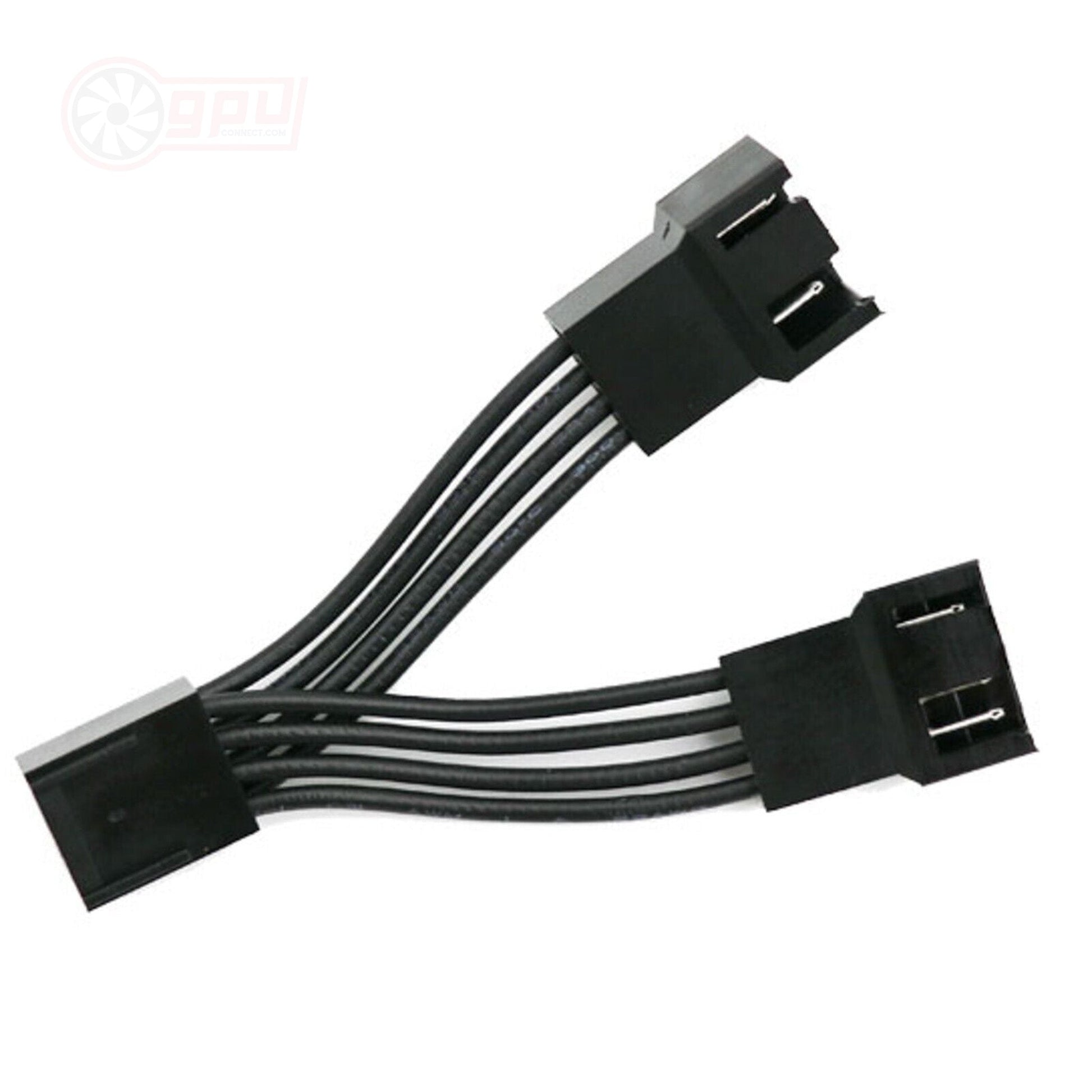 Mini Fan Splitter Cable Dual PWM for CPU / GPU - 5cm Black - GPUCONNECT.COM