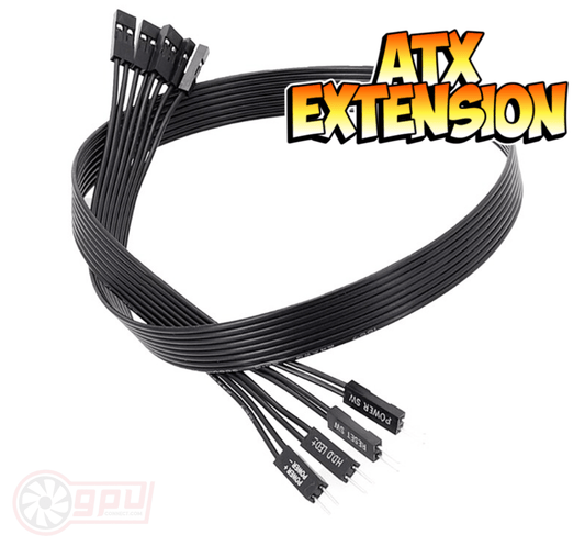 Motherboard Header Extension Cable - ATX HDD / Power LED / Reset / Power Switch - GPUCONNECT.COM