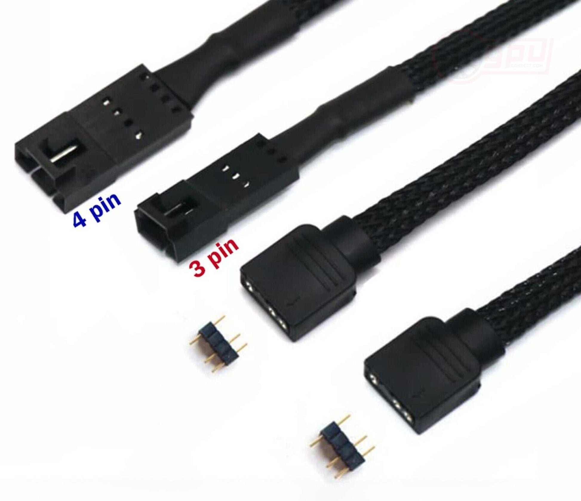 Motherboard RGB to Corsair 3 / 4 Pin Fan 5V ARGB Adapter Cable ...