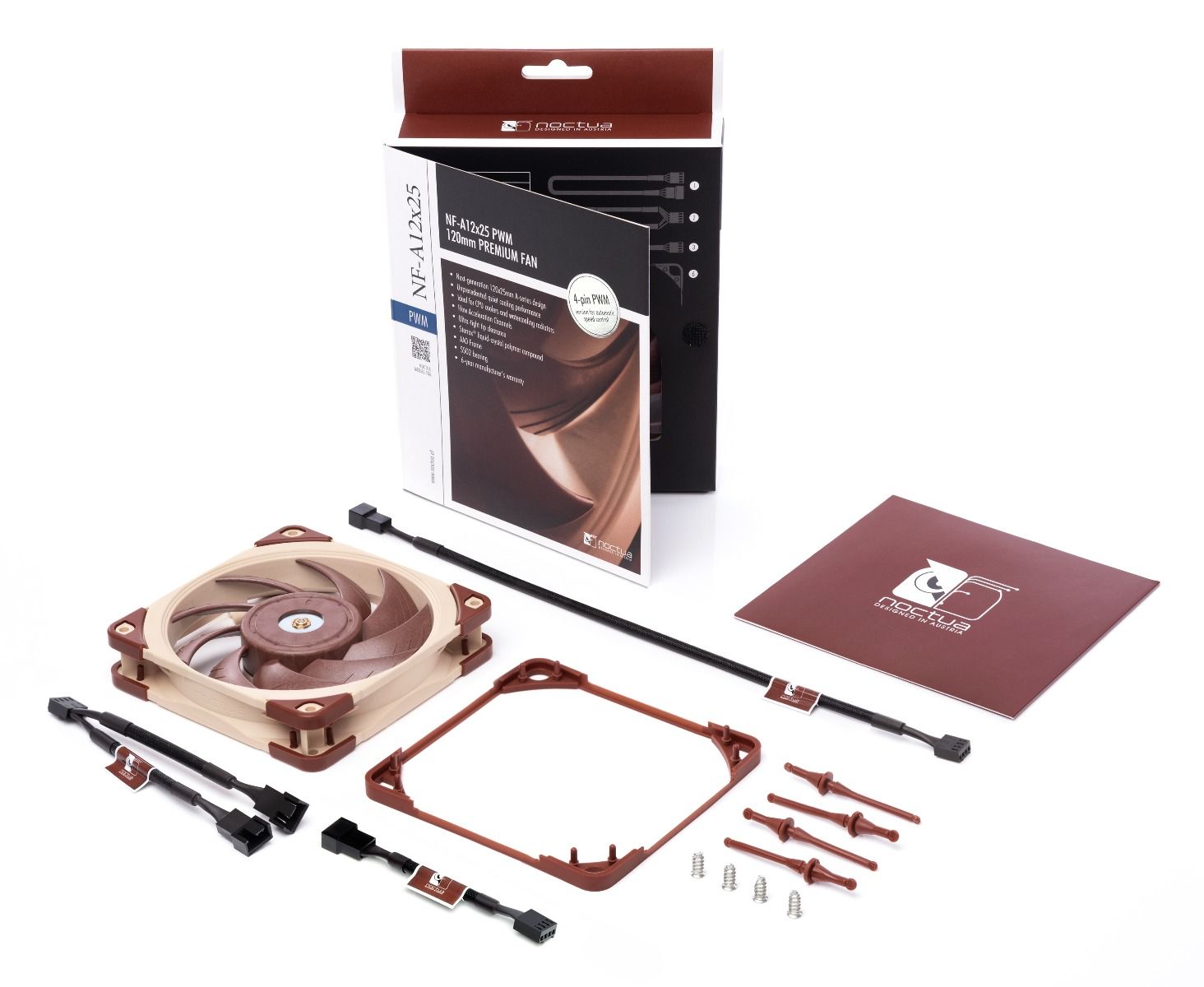 Noctua NF-A12x25 PWM 12V 2000RPM 120mm Ultimate Quality Quiet Fan - GPUCONNECT.COM