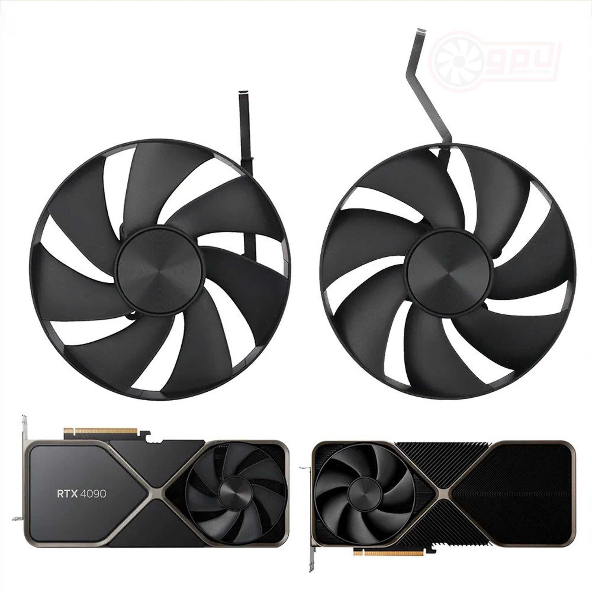 Rtx Computer Fan NVIDIA GeForce RTX 4090 FE Founders Edition Replacement GPU Fan ...