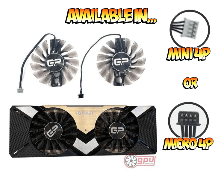 Rtx Rpm Fan PALIT RTX 2080 Ti GamingPro OC Dual Replacement Fans (GA92S2H ...
