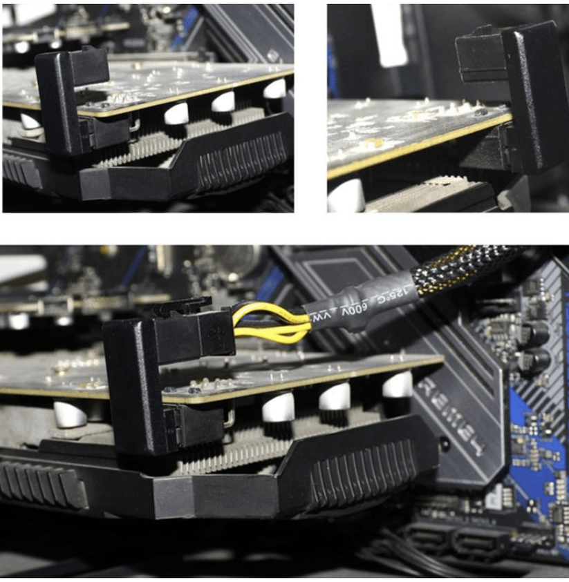 Graphics Card 8 Pin PCI-Express 6 and 8 Pin Angled Graphics Card Power Connector ...
