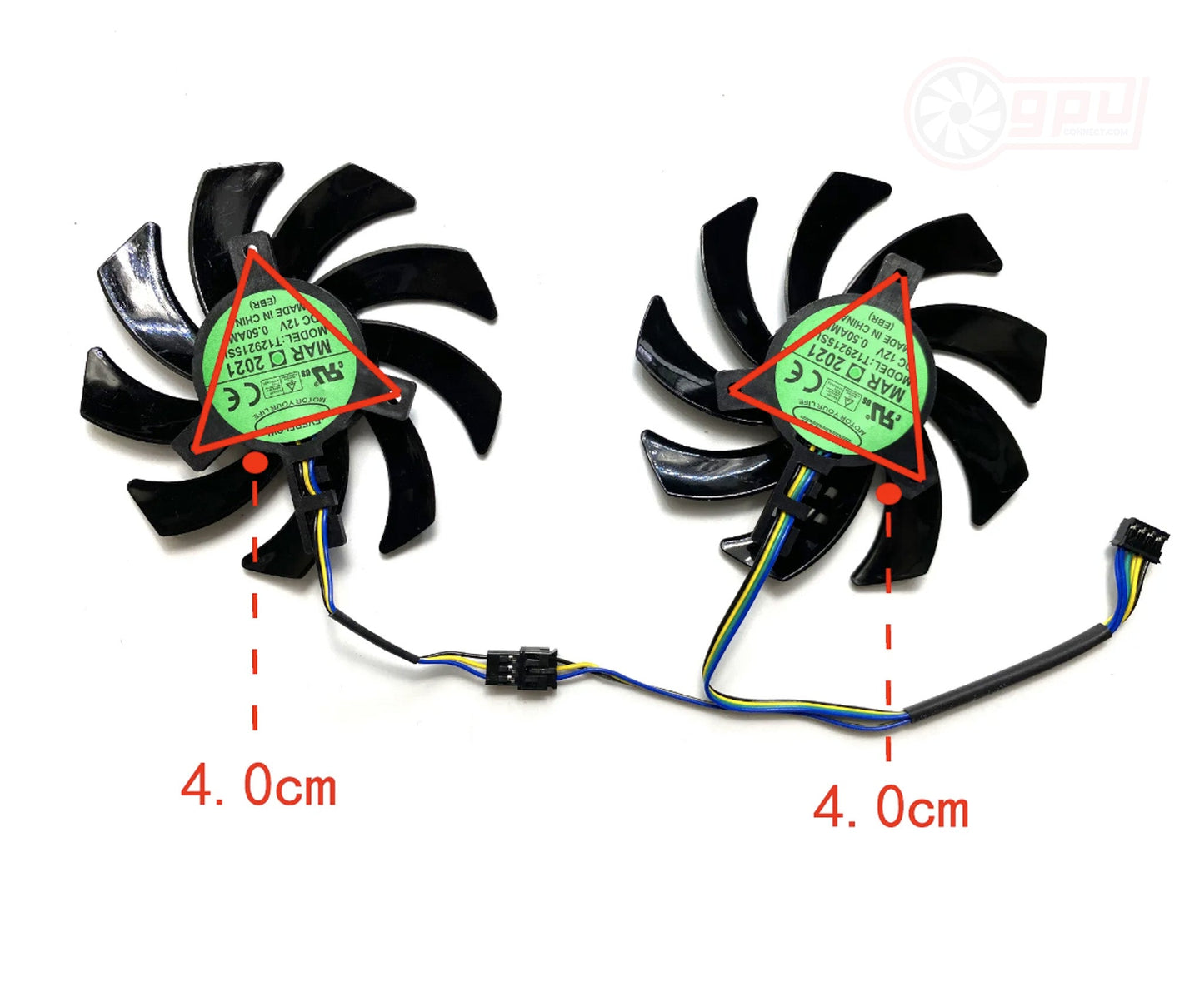 Powercolor FIGHTER RX 5700 5500 5600 6700 6600 XT 6600 Fan Set - GPUCONNECT.COM