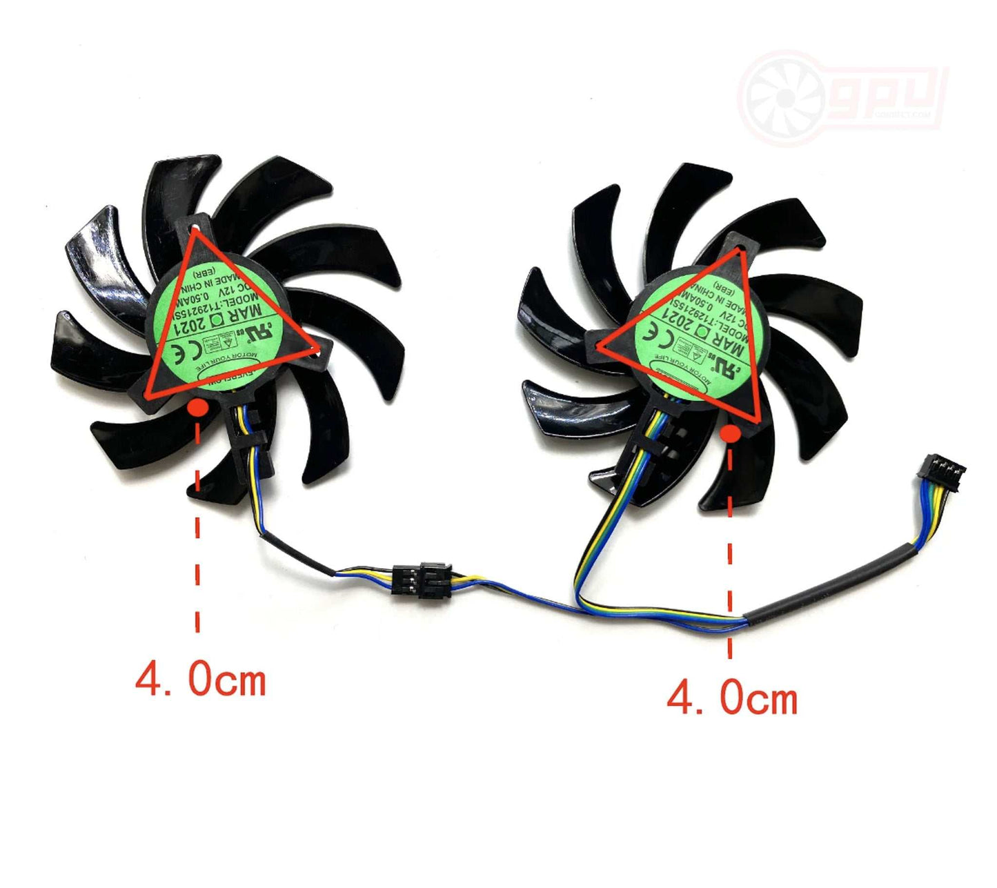 Powercolor FIGHTER RX 5700 5500 5600 6700 6600 XT 6600 Fan Set - GPUCONNECT.COM