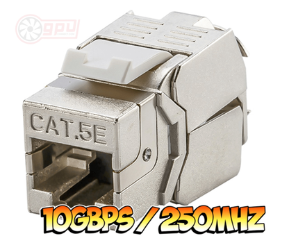 PREMIUM CAT 5E/6/6A/7 Keystone Shielded Module Network Jack 10GBps 600MHz - GPUCONNECT.COM