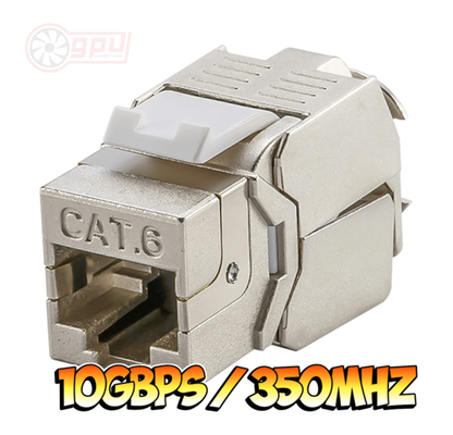 PREMIUM CAT 5E/6/6A/7 Keystone Shielded Module Network Jack 10GBps 600MHz - GPUCONNECT.COM