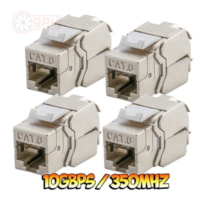 PREMIUM CAT 5E/6/6A/7 Keystone Shielded Module Network Jack 10GBps 600MHz - GPUCONNECT.COM