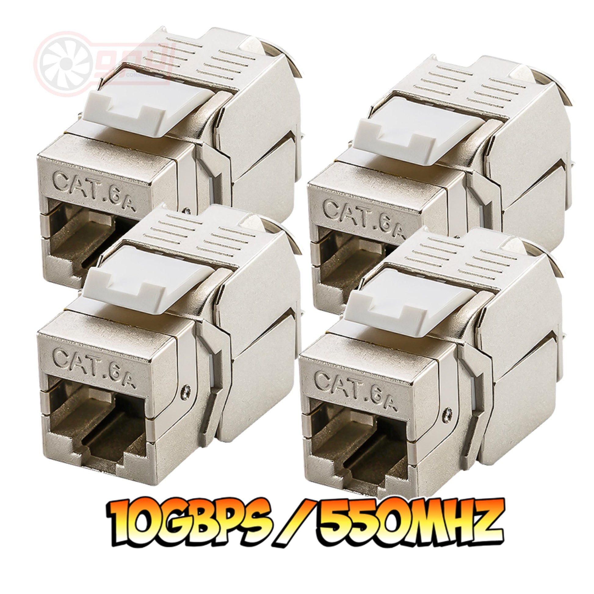 PREMIUM CAT 5E/6/6A/7 Keystone Shielded Module Network Jack 10GBps 600MHz - GPUCONNECT.COM