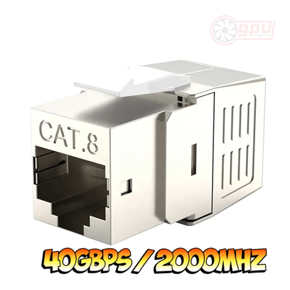 PREMIUM CAT 5E/6/6A/7/8 Keystone Shielded Module Network Jack 1/10/40GBps - GPUCONNECT.COM