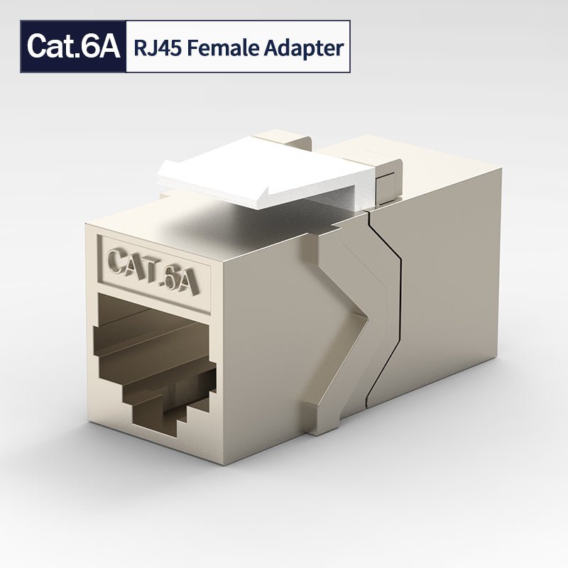 PREMIUM CAT7 6A RJ45 Female Passthrough Adapter Keystone 10GBps - GPUCONNECT.COM