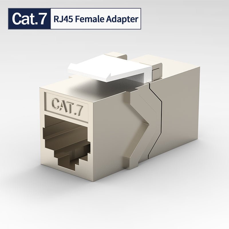 PREMIUM CAT7 RJ45 Female Passthrough Adapter Keystone 10GBps - GPUCONNECT.COM