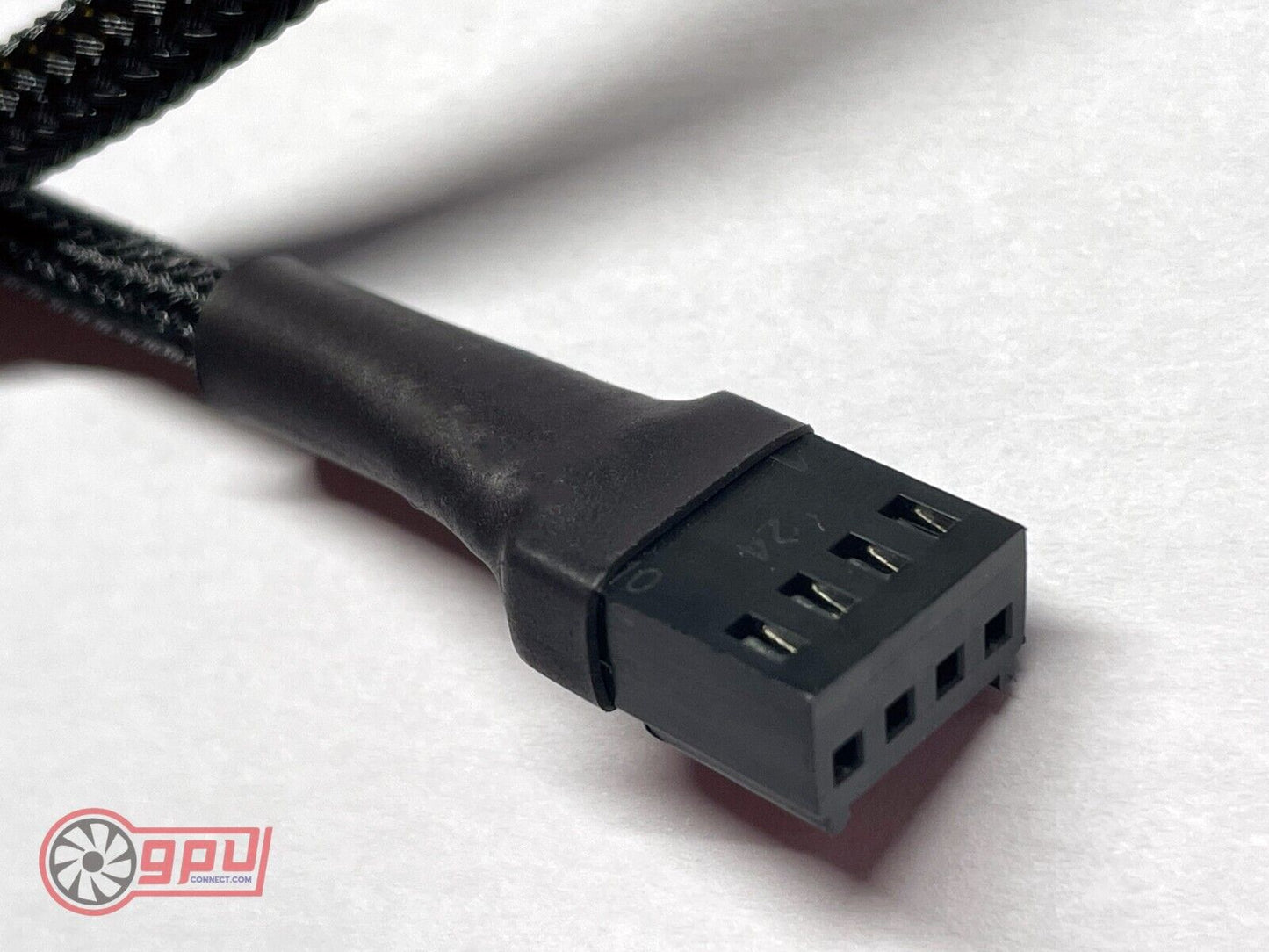 PREMIUM Long 4 Pin PWM Fan Extension Cable CPU GPU male to female (Braided) 50cm - GPUCONNECT.COM